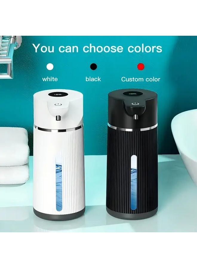 Black Foam Automatic Touchless Soap Dispenser USB C Rechargeable Digital Display Adjustable Stand - Image 5
